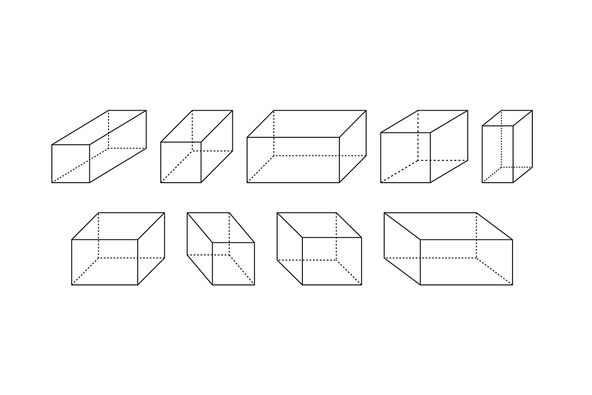 Rectangular prism outline., a Background Graphic by kaisorn (Photo 2 of 3)