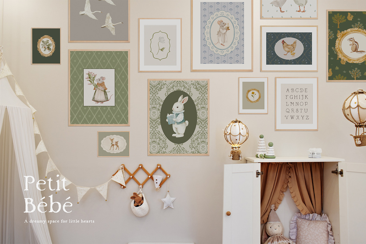 Petit Bébé Nursery Frames Mockups, a Household Mockup by Muse Mockups (Photo 3 of 19)