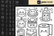 170 Kawaii Skincare Procreate Stamps, a Brush Add-On by DrawingStoryShop (Thumbnail 5 of 6)