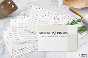 4x6 Recipe Card MockUp & Props, a Print Template by JSquarePresents (Thumbnail 2 of 11)