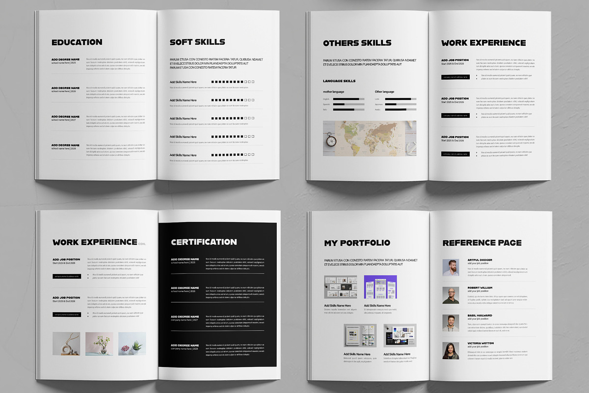 Professional Resume Booklet Template, a Resume Template by MightyDesign (Photo 3 of 6)