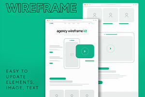 Corporate Wireframe Landing Page UX, an UI Kit Template by CreativeShaper