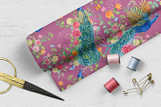 Seamless patterns .Peacocks  Flower, a Pattern Graphic by MitrushovaArt (Thumbnail 8 of 10)