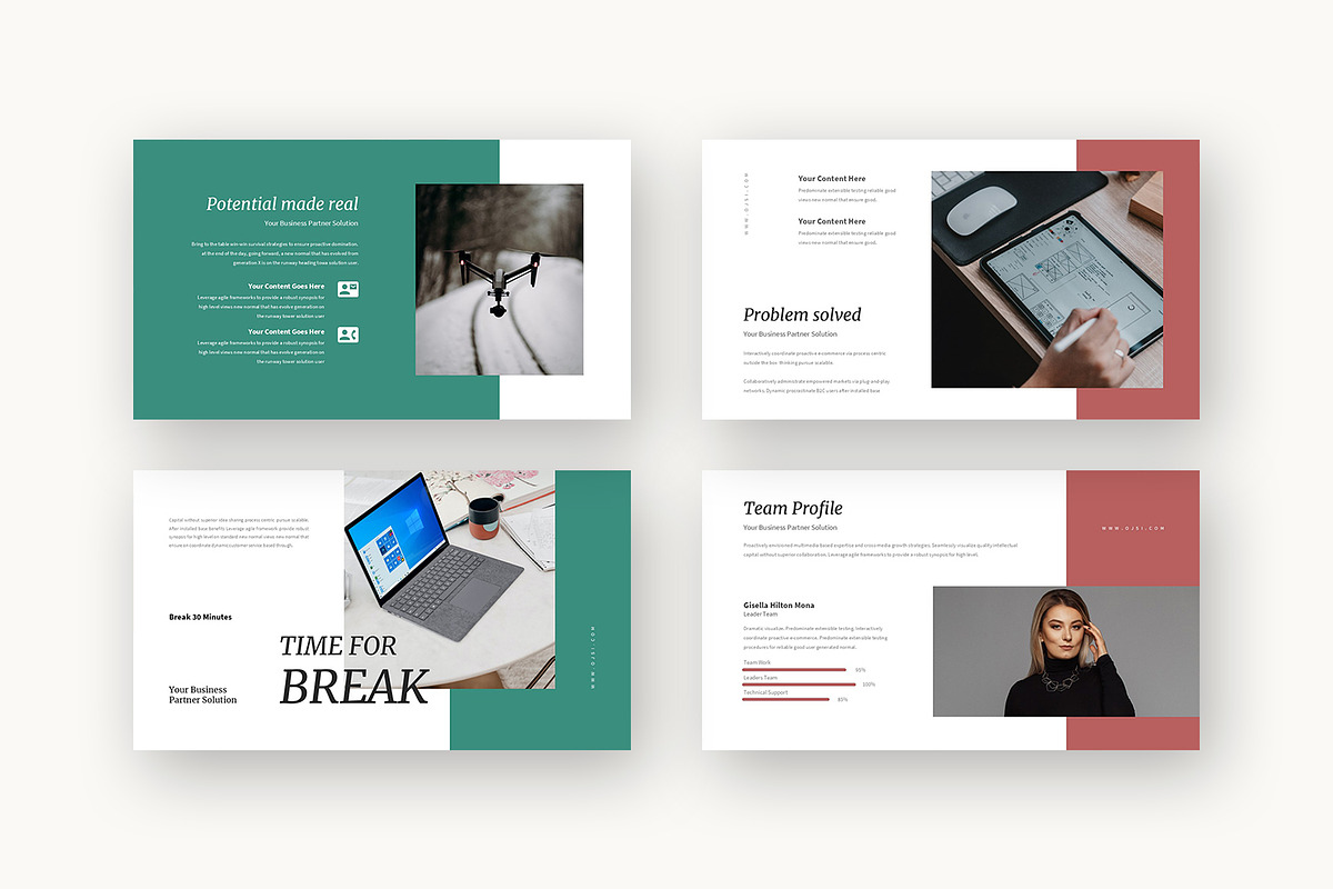 Ojsi : Tech Business Powerpoint, a Presentation Template by Punkl Camp (Photo 6 of 16)