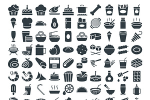 300 Food And Drinks Vector Icons