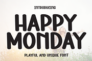 Happy Monday | Script Font, a Script Font by Scratchones (Thumbnail 1 of 8)