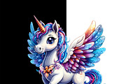 Cartoon unicorn pegasus with wings., an Animal Illustration by yod67 (Thumbnail 2 of 9)