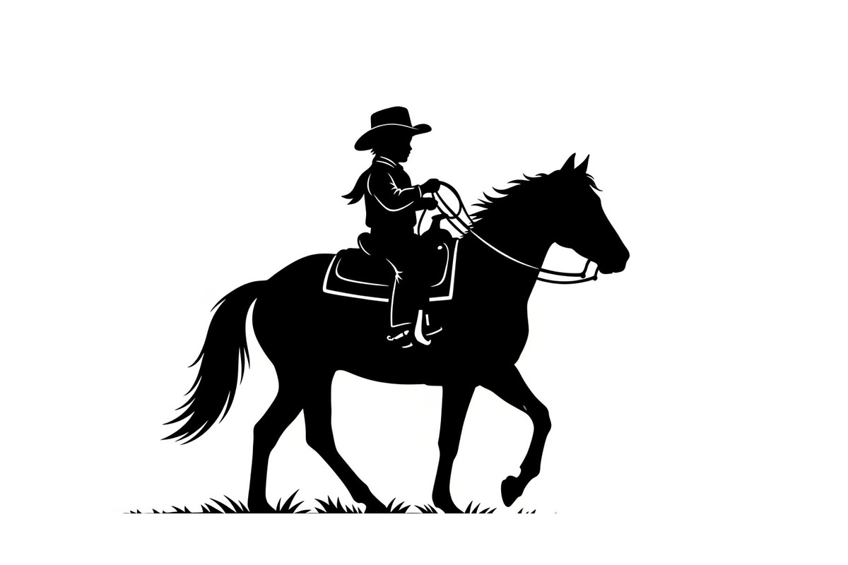 Western Cowboy Horse Silhouette Bund, an Illustration by Designs_River (Photo 8 of 51)