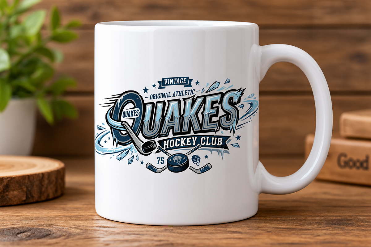 Vintage Quakes Hockey Club Athletic, an Object Graphic by Artivon (Photo 3 of 3)