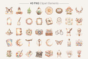 Boho Junk Journal Sublimation, an Illustration by Artnoy (Thumbnail 2 of 8)