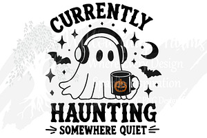 Funny Ghost Halloween introvert