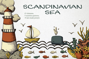 Ocean Underwater and Shore Clipart