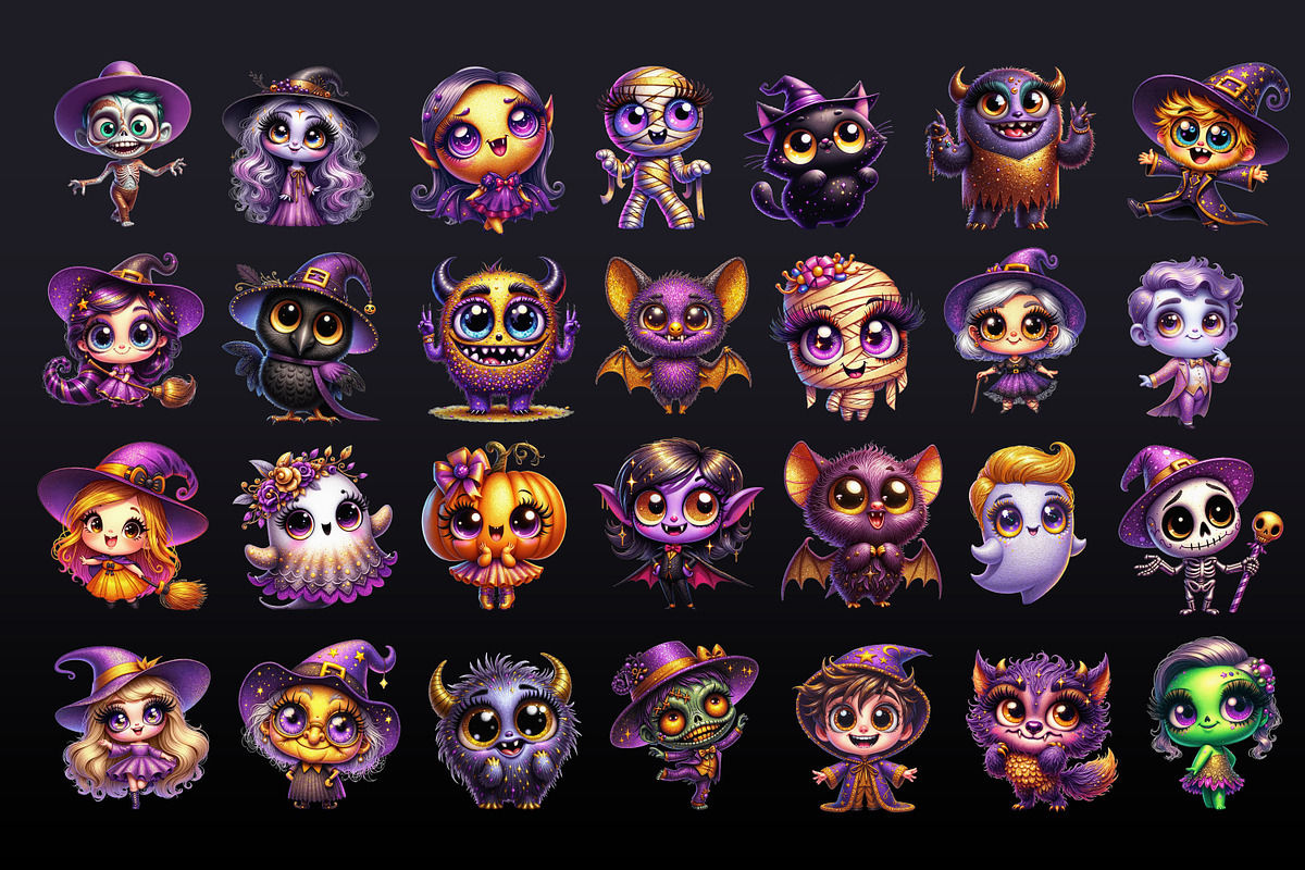 Cute halloween clipart set, a Graphic by JuliaStarArt-FantasyHome (Photo 3 of 9)