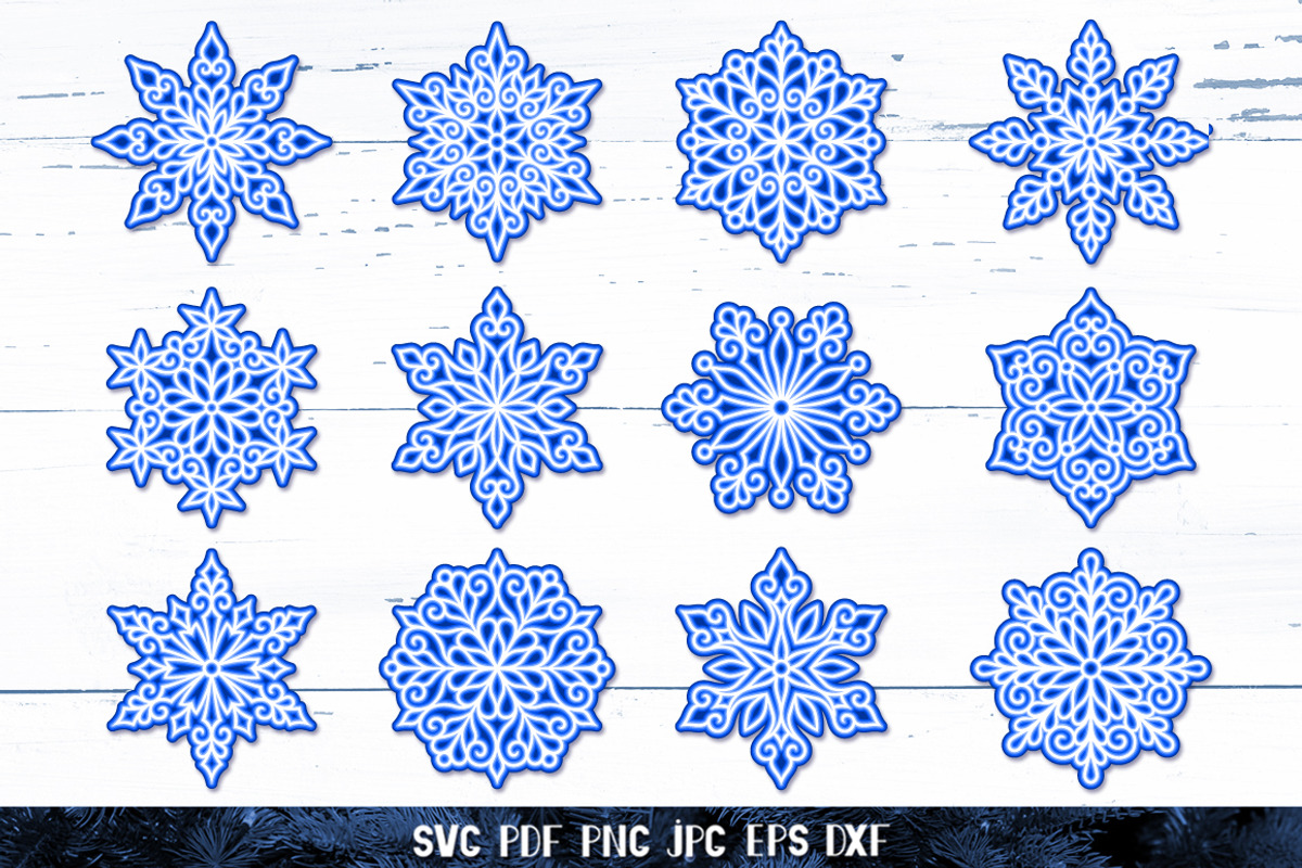 3D Snowflake Paper Cut Collection, a Graphic by Digital_Craftyfox (Photo 2 of 19)