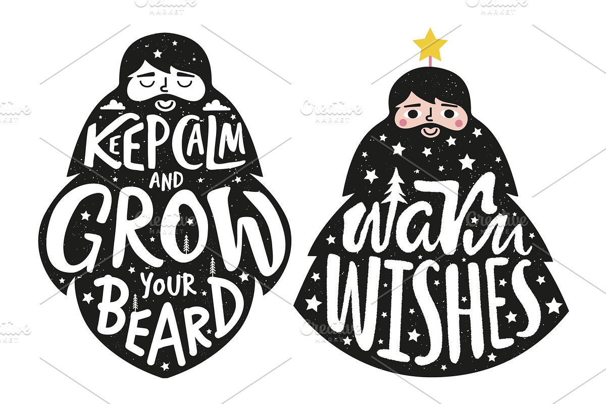 Big bearded set, an Animal Illustration by JULYMILKS (Photo 3 of 5)