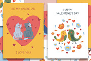 Happy Valentine's Day postcard set, an Animal Illustration by KartInnka (Thumbnail 3 of 6)