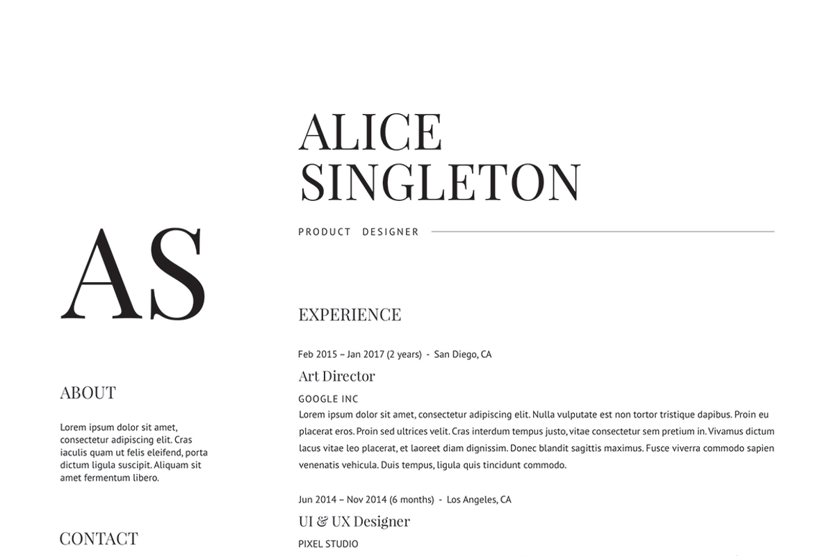 Elegant Resume, a Resume Template by SupaTemplates (Photo 4 of 5)