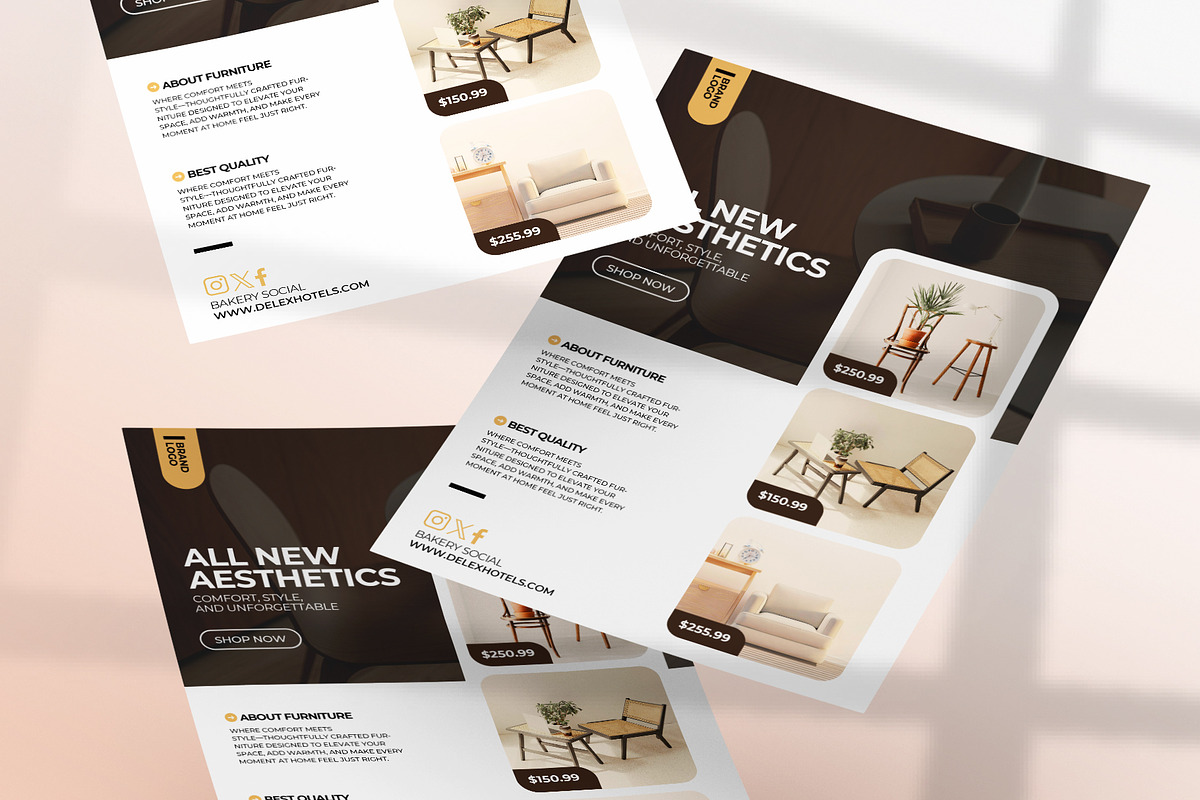 A4 Product Flyer Template Canva PSD, a Flyer Template by Vintage Impressions (Photo 2 of 6)
