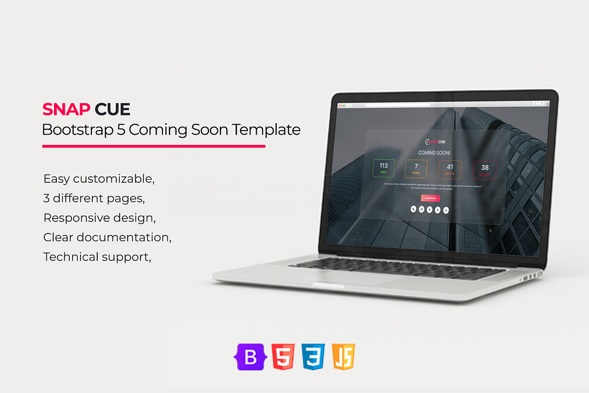 Bootstrap Coming Soon Template, a Templates & Theme by Berat Celik