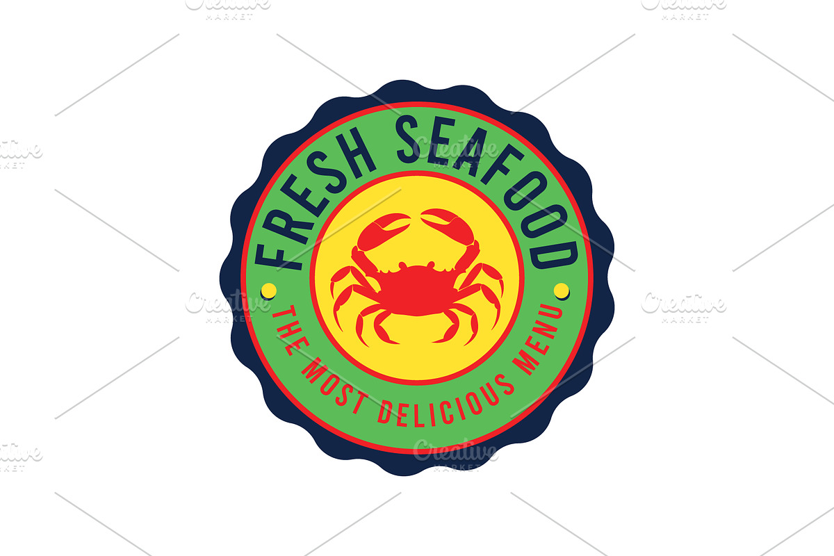 Set of Seafood Badge Logo Design, a Branding & Logo Template by Billah Hub (Photo 2 of 3)
