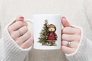 Christmas Teddy Bear Clipart, an Illustration by designcity5 (Thumbnail 4 of 5)