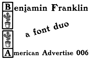 FONT DUO Benjamin Franklin PLUS Amer