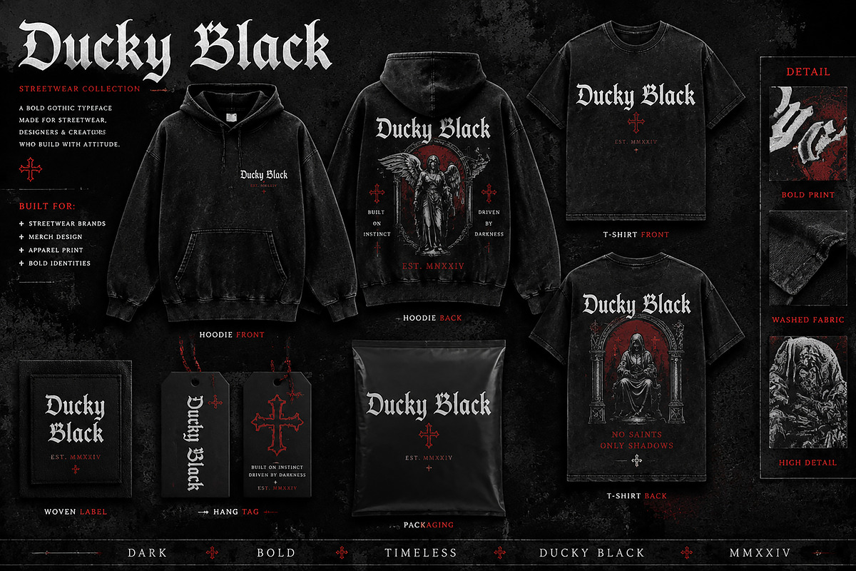Ducky Black, a Blackletter Font by Wow Magic (Photo 5 of 5)
