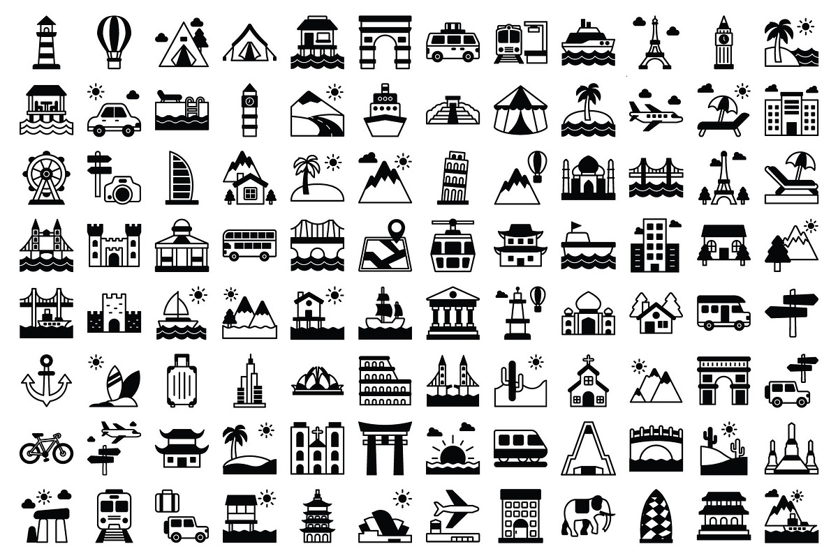 Tourism and Travel Icons Pack, an Icon by Vector Portal (Photo 3 of 5)