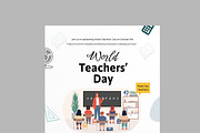 World Teachers Day, a Flyer Template by MightyDesign (Thumbnail 2 of 8)