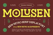 Molusen New Retro Serif Display Font, a Slab Serif Font by timelesstype.co (Thumbnail 1 of 10)