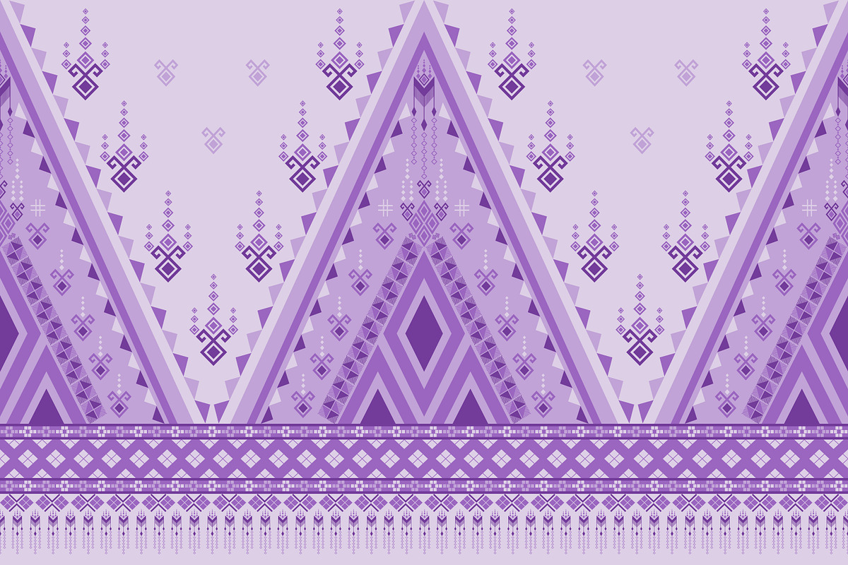 purple geometric tribal pattern