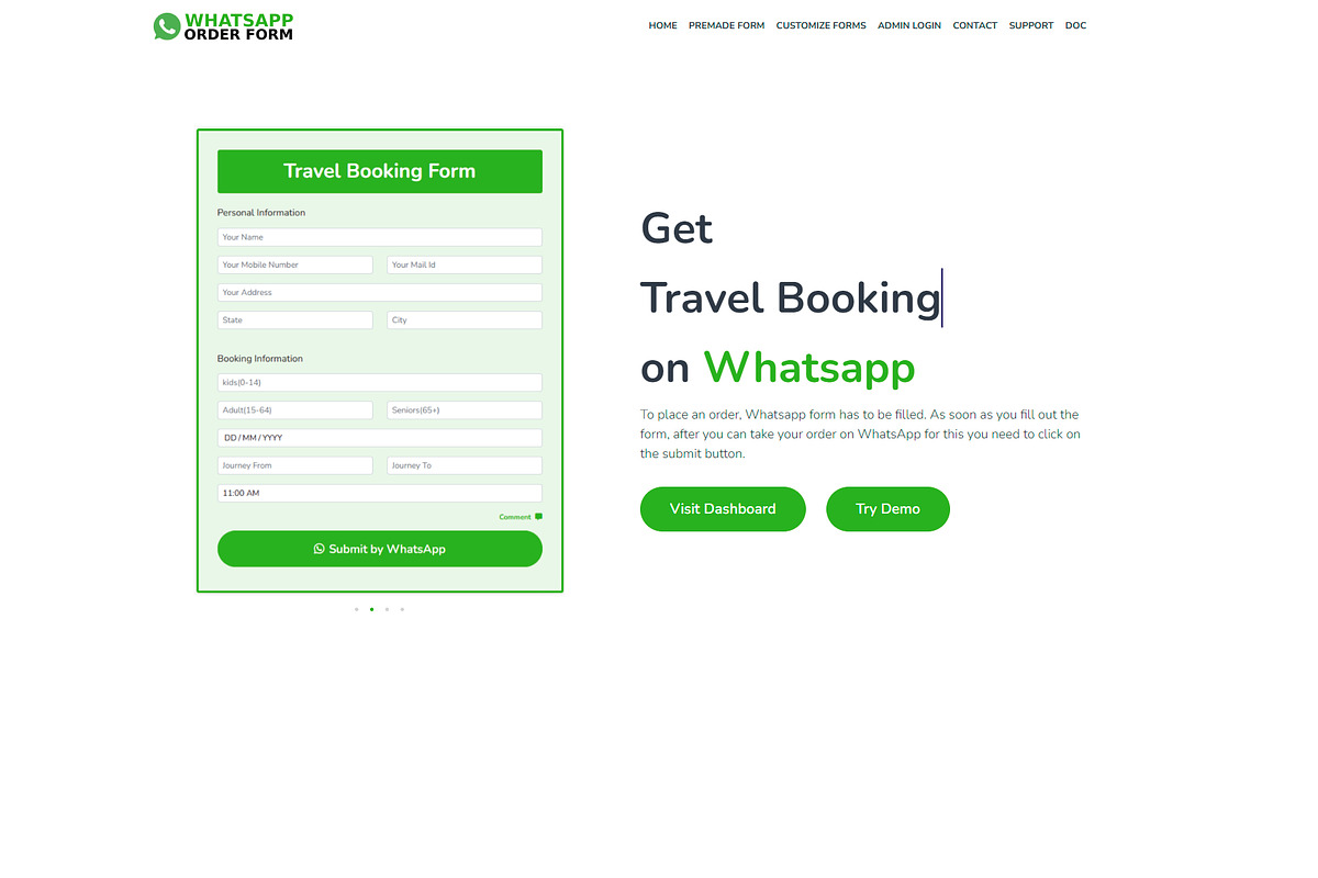 Whatsapp Order Booking Management, a Bootstrap Template by Design Collection (Photo 2 of 3)