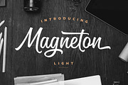 Magneton Light, a Script Font by Mika Melvas (Thumbnail 1 of 13)