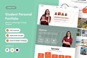Sophia - Student Portfolio Landing, a Landing Page Template by productype1