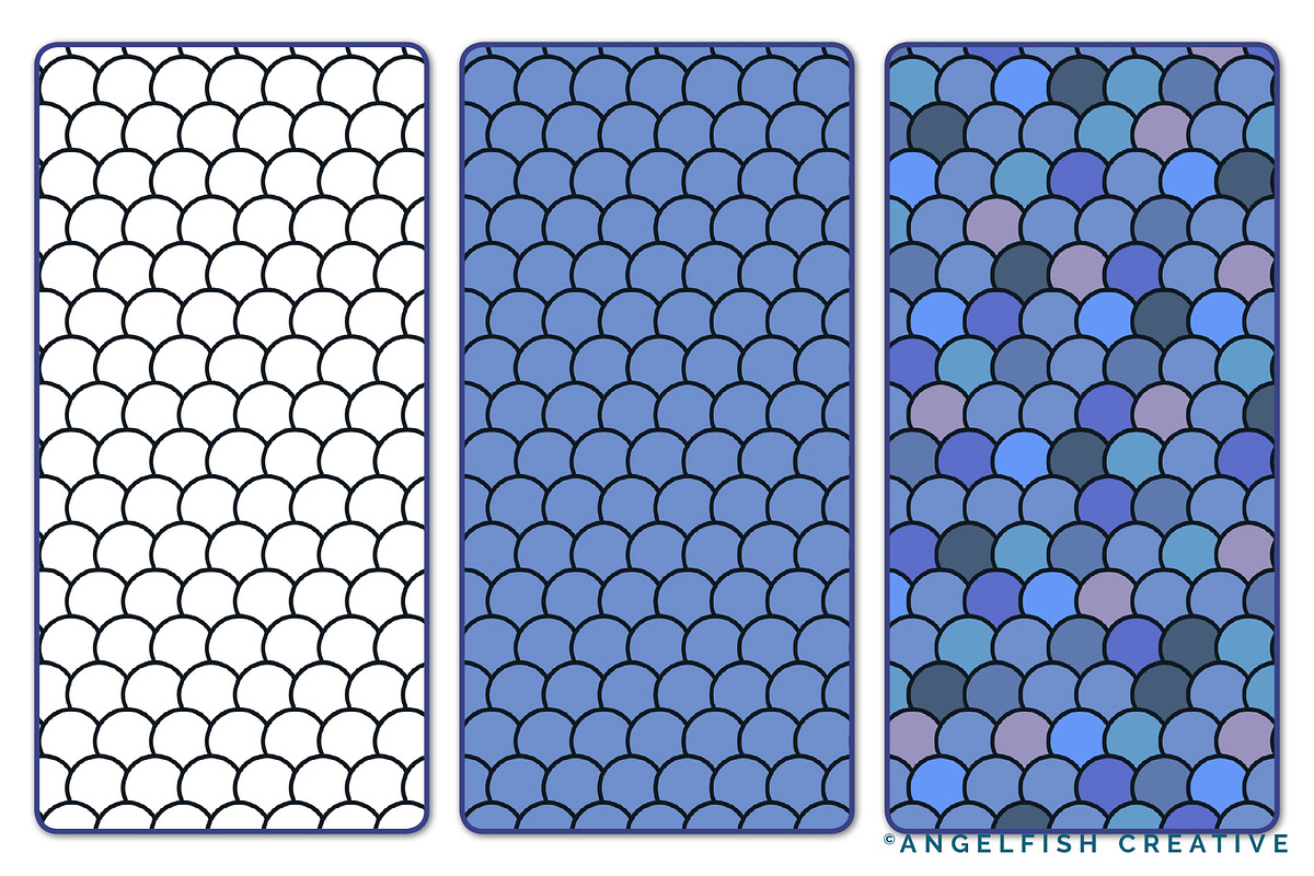 Scale Pattern Brushes for Procreate, a Brush Add-On by AngelfishCreative (Photo 11 of 12)