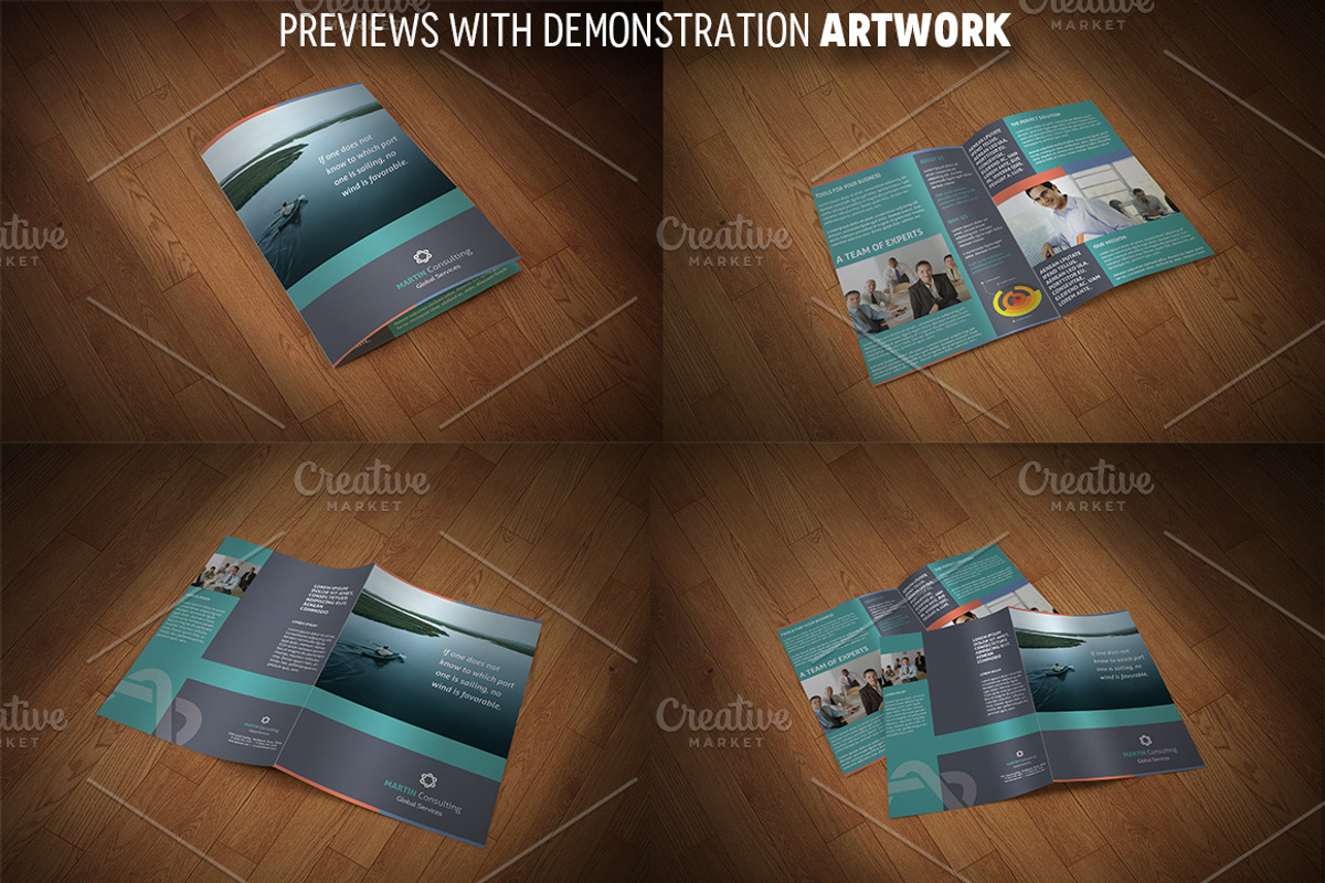 Premium Bi-Fold Brochure Mockups, a Print Template by Illusiongraphic (Photo 4 of 5)