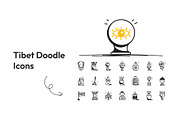 75 Tibet Doodles, an Outline Icon by Prosymbols (Thumbnail 3 of 8)