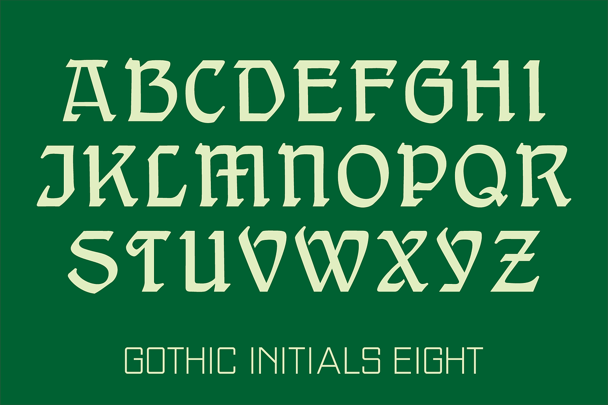 Gothic Initials Eight Font, a Script Font by GG Design (Photo 1 of 14)