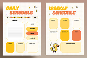 Daily and Weekly Planner Template, a Stationery Template by ContestDesign