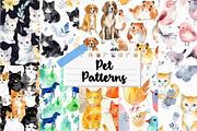 Pet Patterns 20 pcs. Cat, Dog, Bird, a Pattern Graphic by Patternization (Thumbnail 1 of 3)