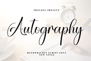 Autography | Script Font, a Handwritten Font by Scratchones (Thumbnail 1 of 8)