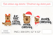 Cute dog stickers. Puppy Christmas, an Object Graphic by Let's Art (Thumbnail 15 of 24)