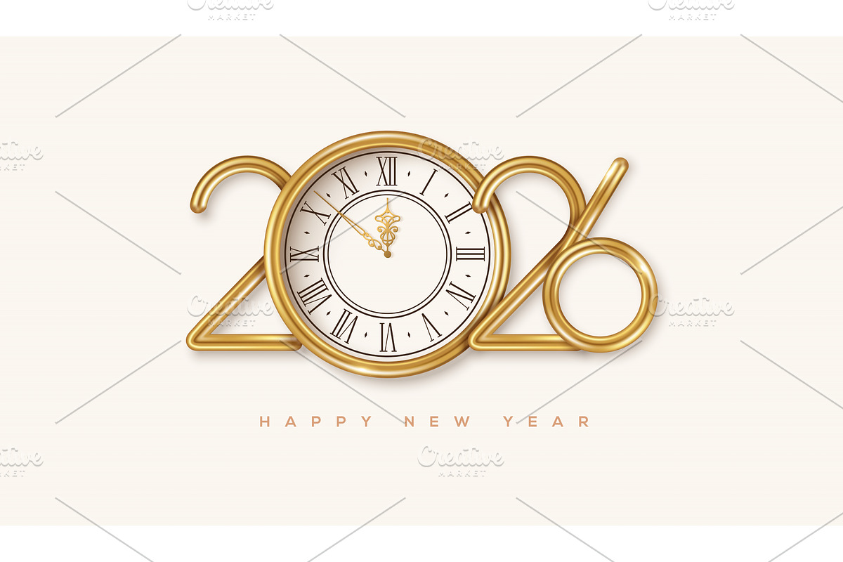 2026 gold text logo, a Texture Illustration by kotoffei