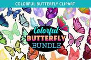 Colorful Butterfly Clipart Bundle, an Animal Illustration by SLS Lines (Thumbnail 11 of 11)