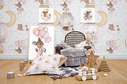Watercolor Cute Set In The Sky, an Animal Illustration by ViktoriyaD (Thumbnail 11 of 12)