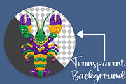 Mardi Gras Crawfish PNG, an Illustration by Canvas Craft (Thumbnail 2 of 7)
