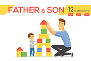 Father & Son, 12 illustrations, an Education Illustration by Boyko Pictures (Thumbnail 1 of 8)