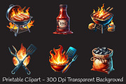 Summer BBQ Party Clipart, an Illustration by RobertsArt (Thumbnail 6 of 7)