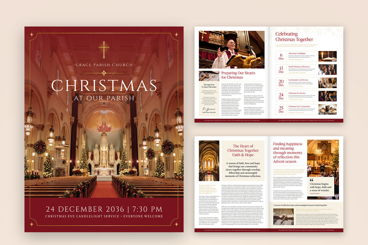 Christmas Church Magazine Template, a Brochure Template by BrandPacks (Photo 5 of 5)