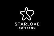 Star and Love Heart Line Art Logo, a Branding & Logo Template by Buqancreative (Thumbnail 3 of 4)